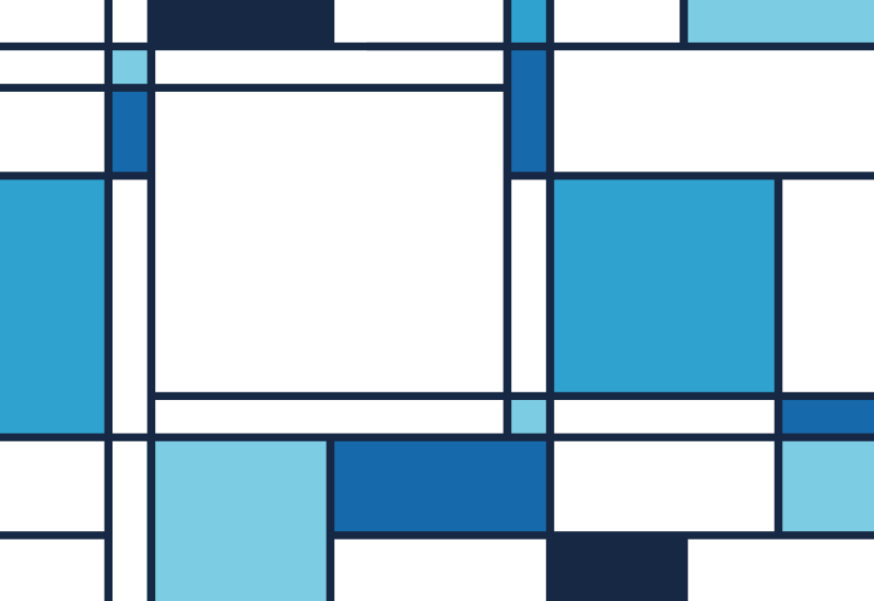 乙烯基地毯呈现蓝色几何图案 - TenStickers