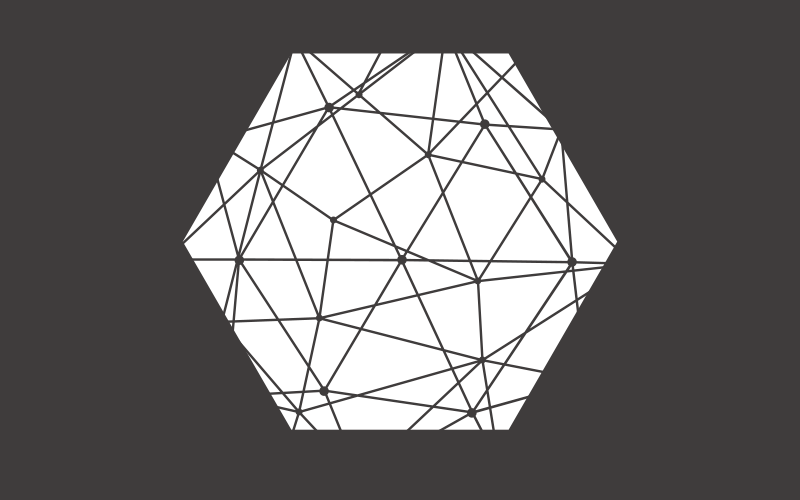 乙烯基地毯几何抽象六边形图案 - TenStickers