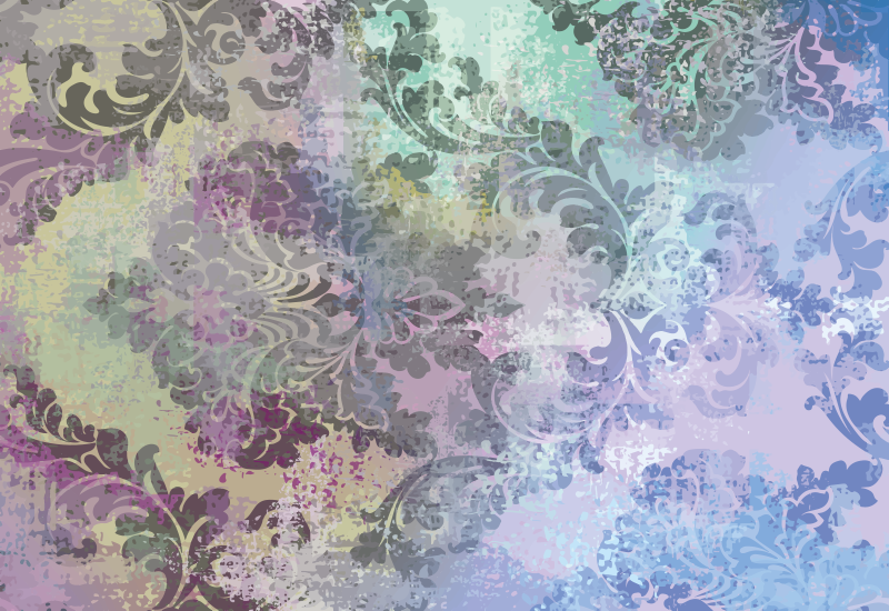 乙烯基花草地毯采用波西米亚艺术设计 - TenStickers