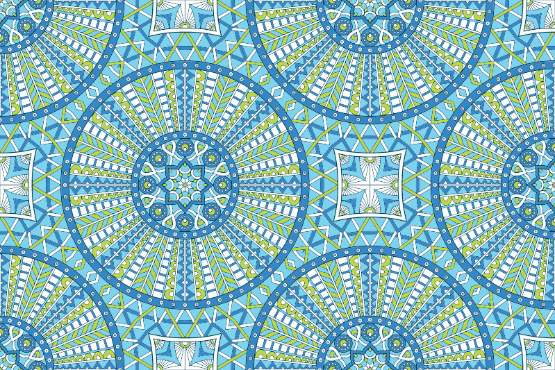 乙烯基地毯展示时尚几何图案 - TenStickers