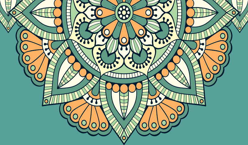 乙烯基地毯半花卉图案 - TenStickers