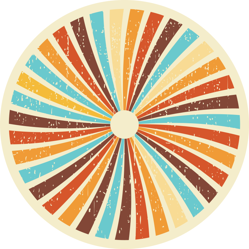 乙烯基复古地毯复古辉光图案 - TenStickers