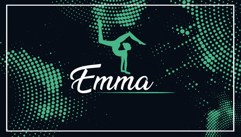 卧室乙烯基地毯与名字的体操 - TenStickers