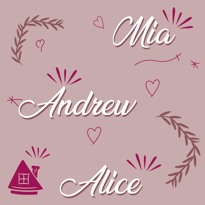 乙烯基地毯入口大厅定制家庭成员 - TenStickers