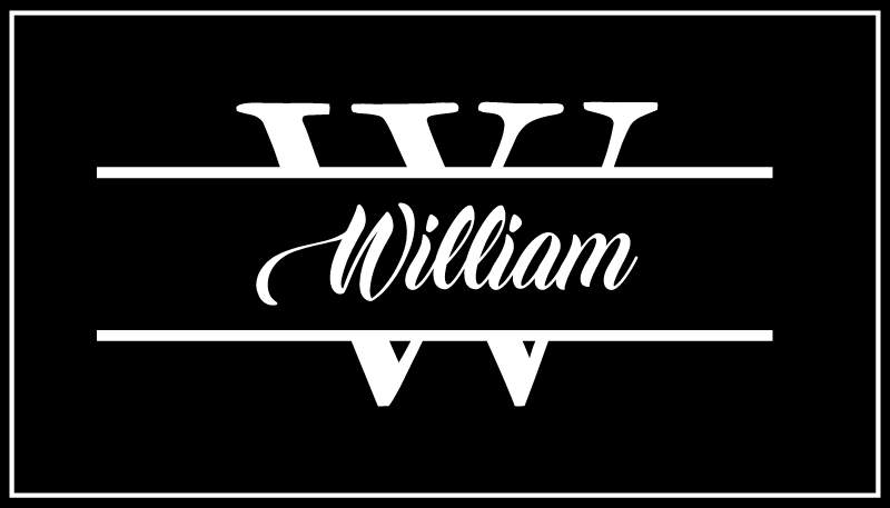 乙烯基地毯优雅定制姓名和首字母 - TenStickers