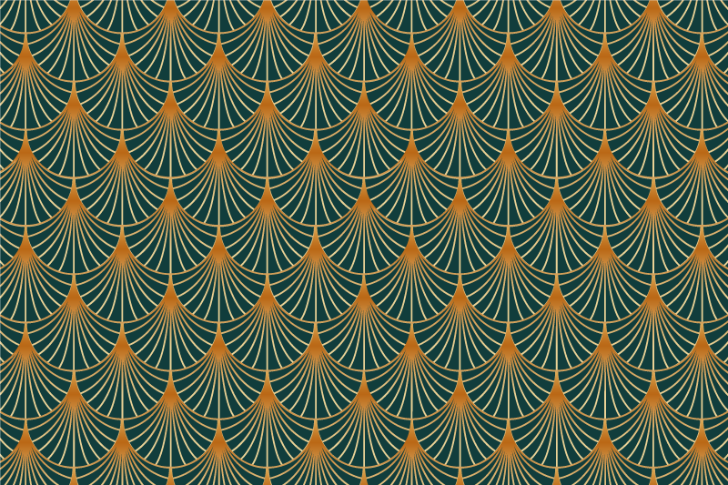 乙烯基复古地毯绿色拱门 - TenStickers