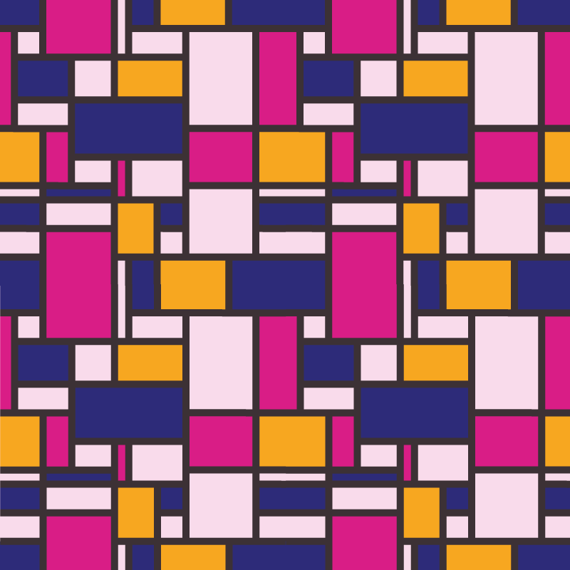 乙烯基地毯几何多彩方块 - TenStickers