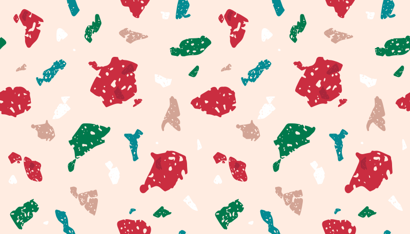 乙烯基地毯色彩丰富的水磨石设计 - TenStickers