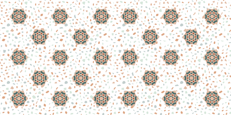 水磨石与花纹理地毯 - TenStickers