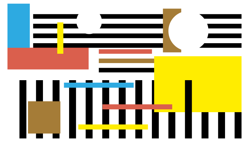 乙烯基地毯色彩斑斓的条纹图案 - TenStickers