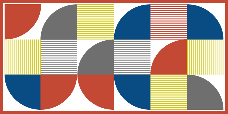 乙烯基地毯几何生动抽象图形 - TenStickers