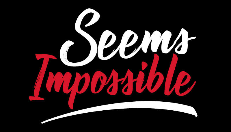 乙烯基地毯与短语看似不可能 - TenStickers