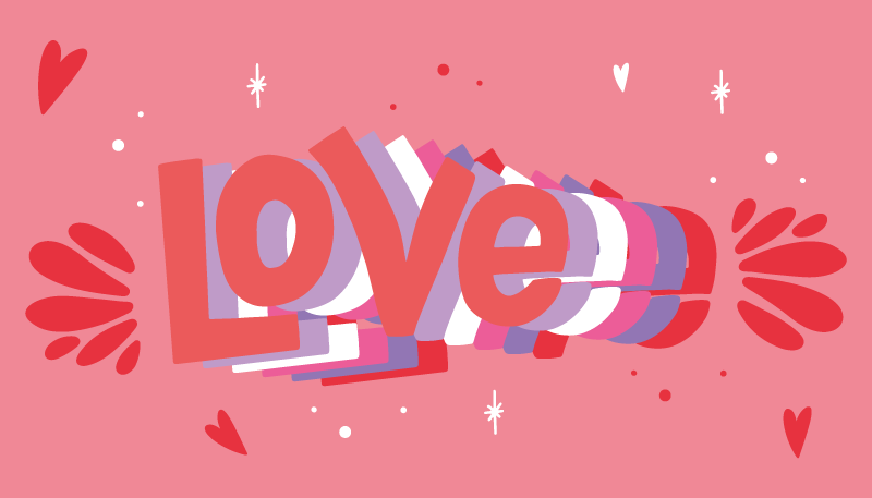 乙烯基地毯与短语：时尚情书 - TenStickers