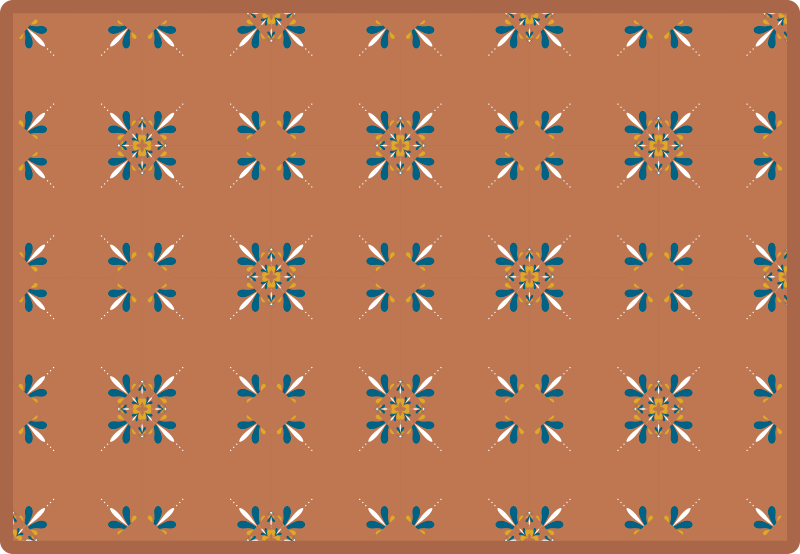 乙烯基厨房地毯花卉图案浅粉色 - TenStickers