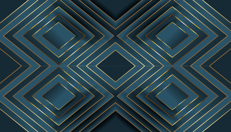 乙烯基地毯黑色轮廓方块图案 - TenStickers