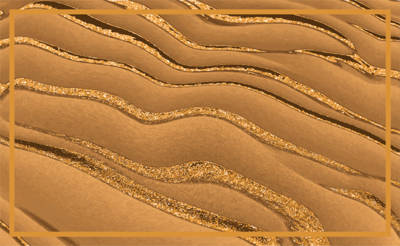 乙烯基地毯质地金色波浪纹理 - TenStickers