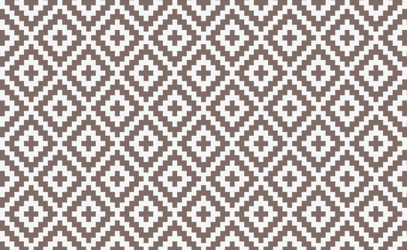 乙烯基厨房地毯几何灰色钻石图案 - TenStickers