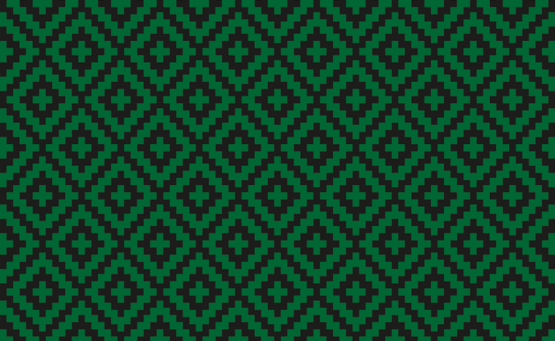 乙烯基厨房地毯绿色菱形图案 - TenStickers