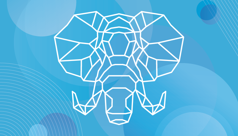 乙烯基地毯动物蓝色大象面孔 - TenStickers