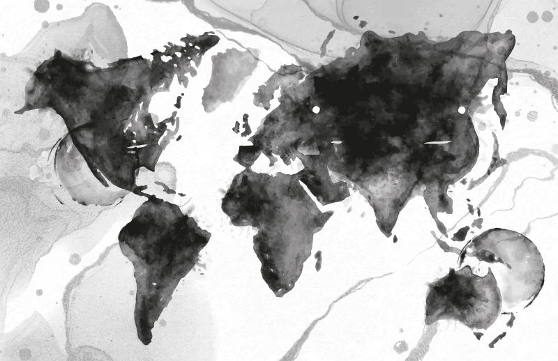 乙烯基地毯抽象地图插图 - TenStickers