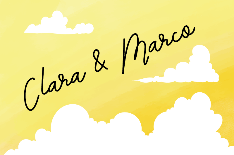 乙烯基地毯名称云朵情侣设计 - TenStickers