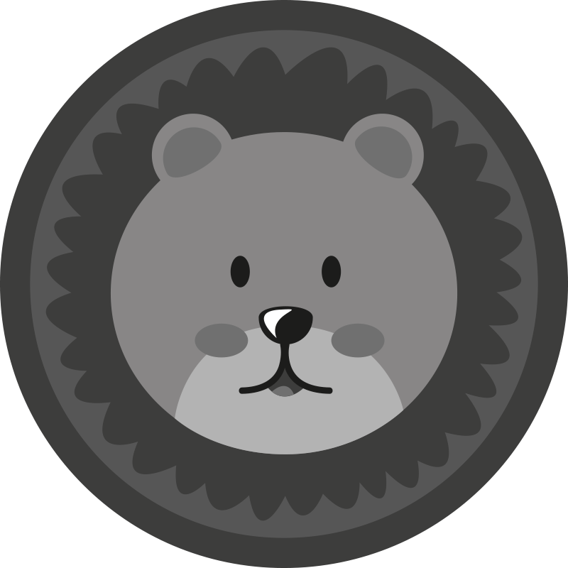 乙烯基地毯托儿所可爱狮子脸 - TenStickers