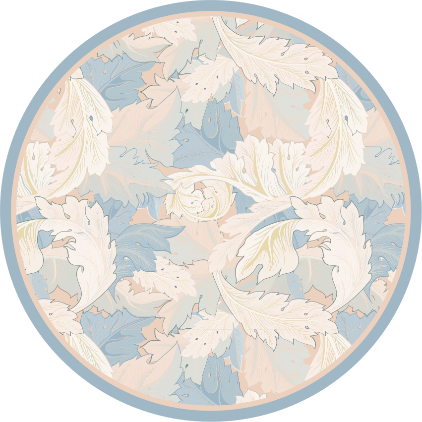 乙烯基花草地毯 柔和的叶片图案 - TenStickers