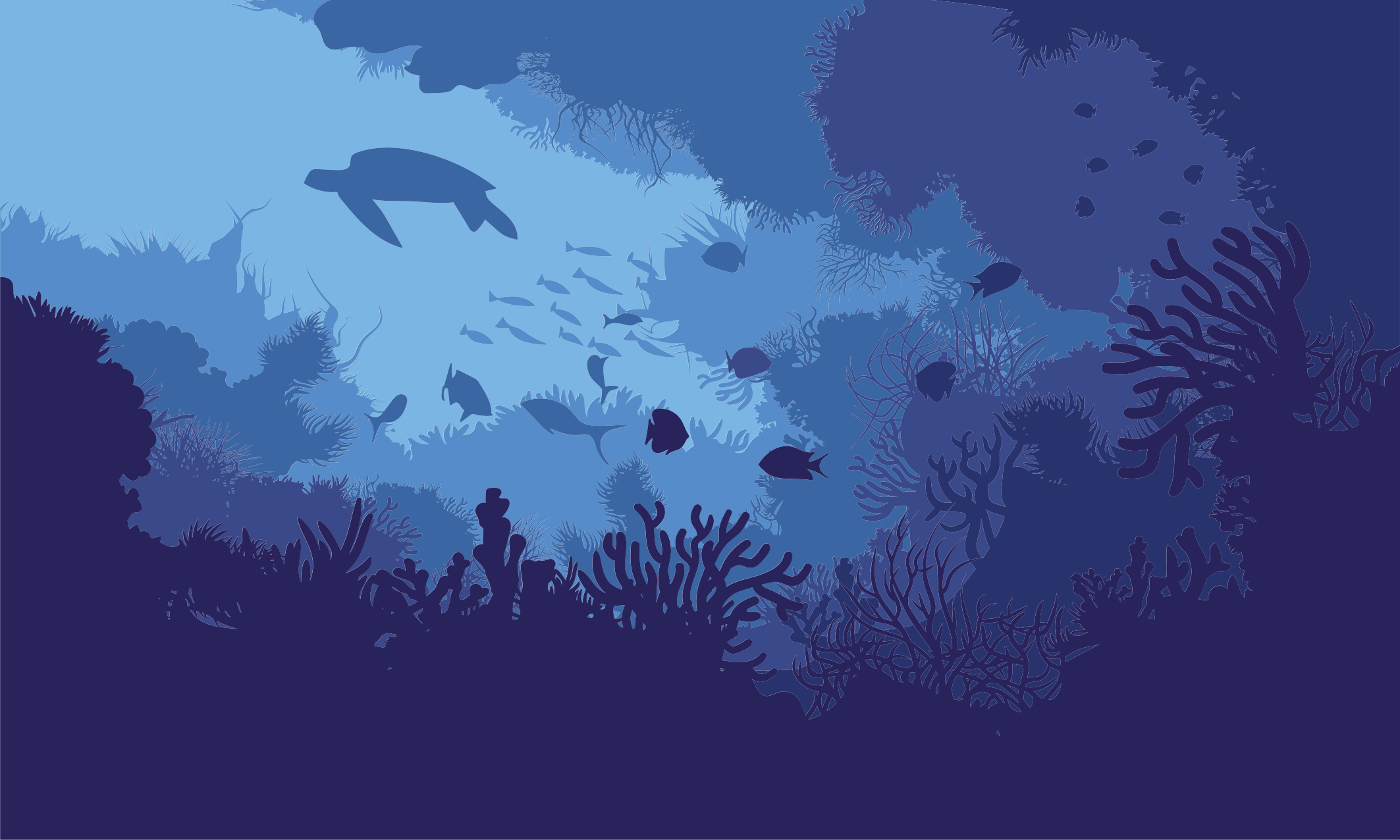 乙烯基地毯特性适合水下场景 - TenStickers