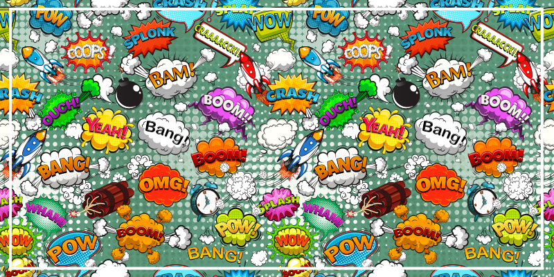乙烯基地毯与漫画音效完美结合 - TenStickers