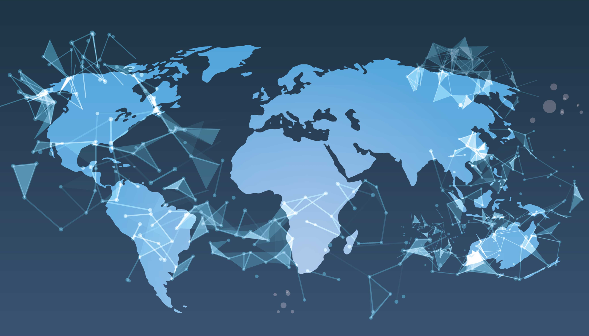 乙烯基地毯几何世界地图 - TenStickers