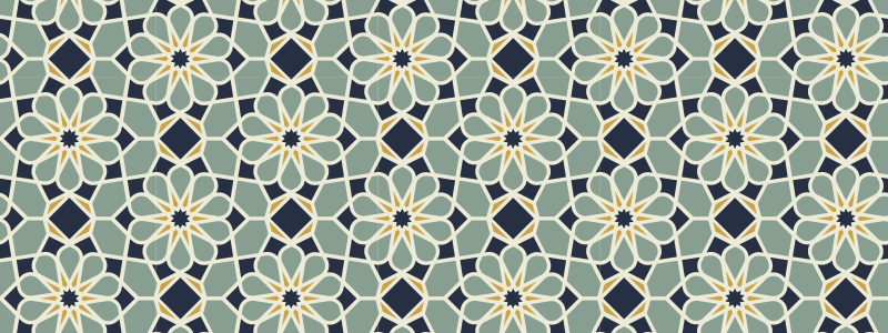 乙烯基地毯镶嵌精致几何图案 - TenStickers