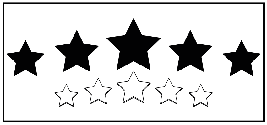 乙烯基地毯星星黑白图案 - TenStickers