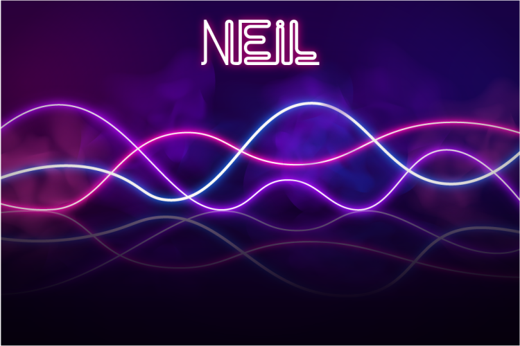 乙烯基地毯名称霓虹灯光展示 - TenStickers