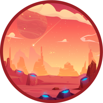 乙烯基地毯星星宇宙沙漠场景 - TenStickers