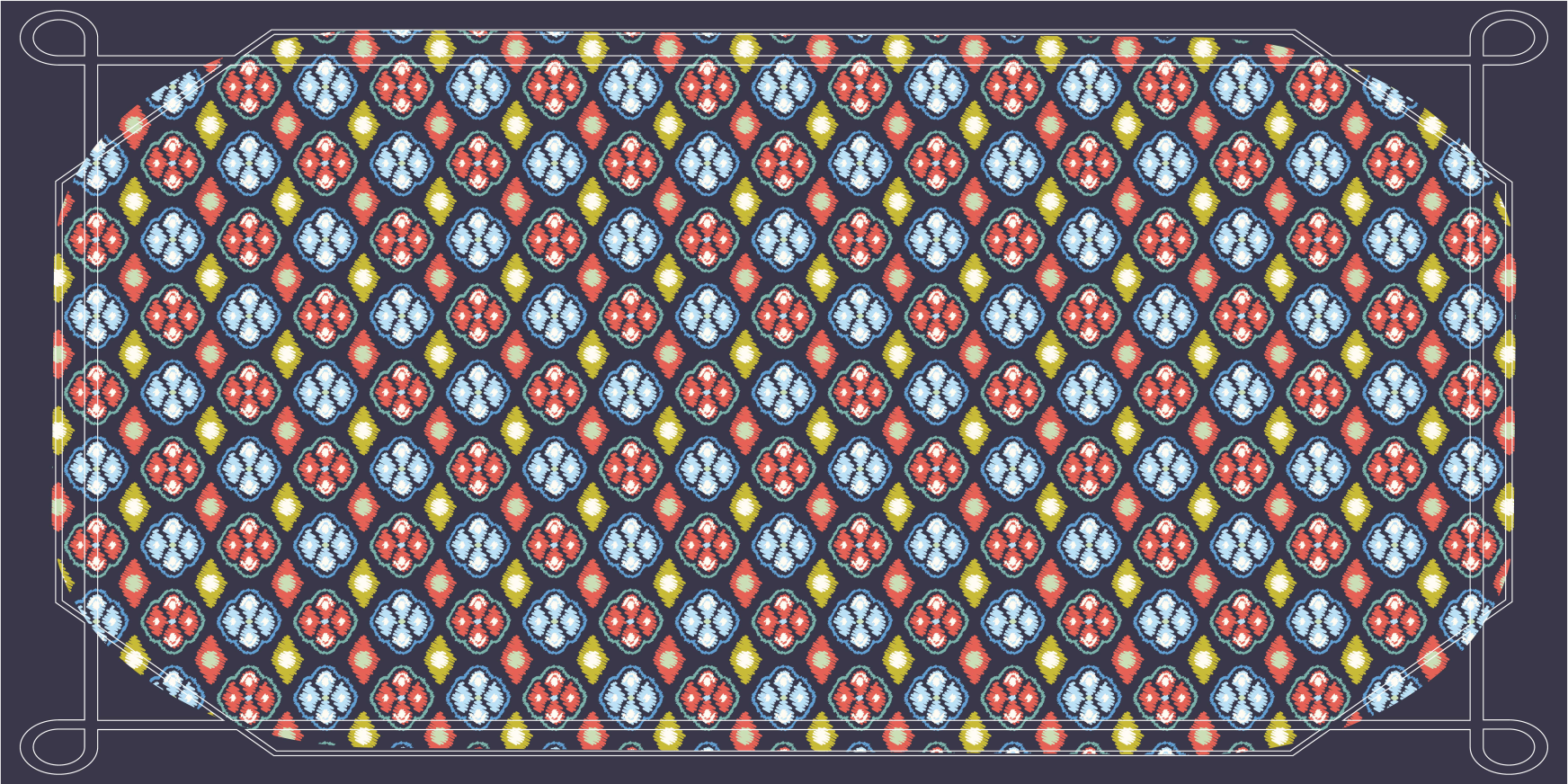 乙烯基地毯入口大厅色彩丰富的马赛克组合 - TenStickers