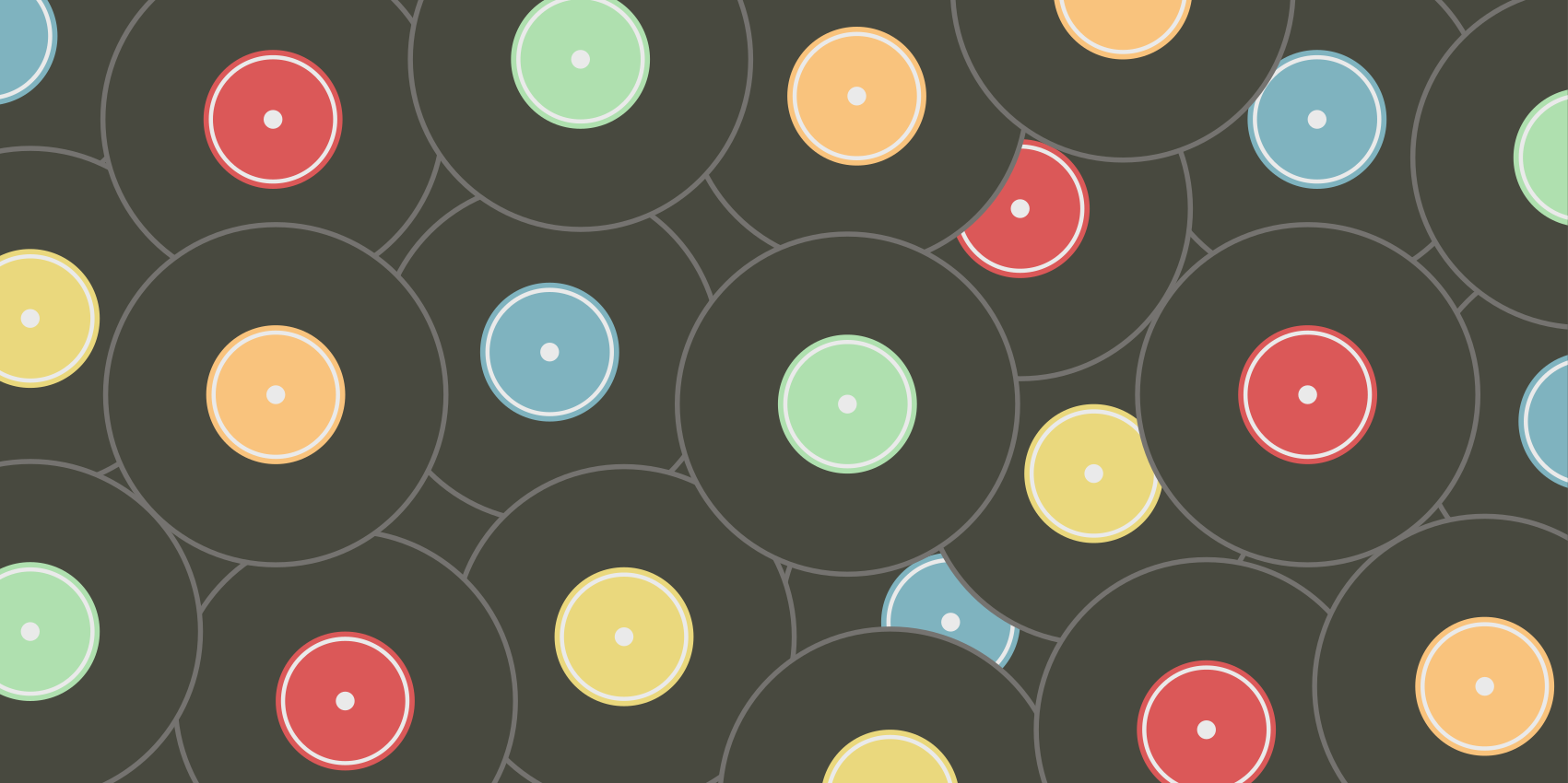 乙烯基地毯与生动的乙烯圆盘 - TenStickers