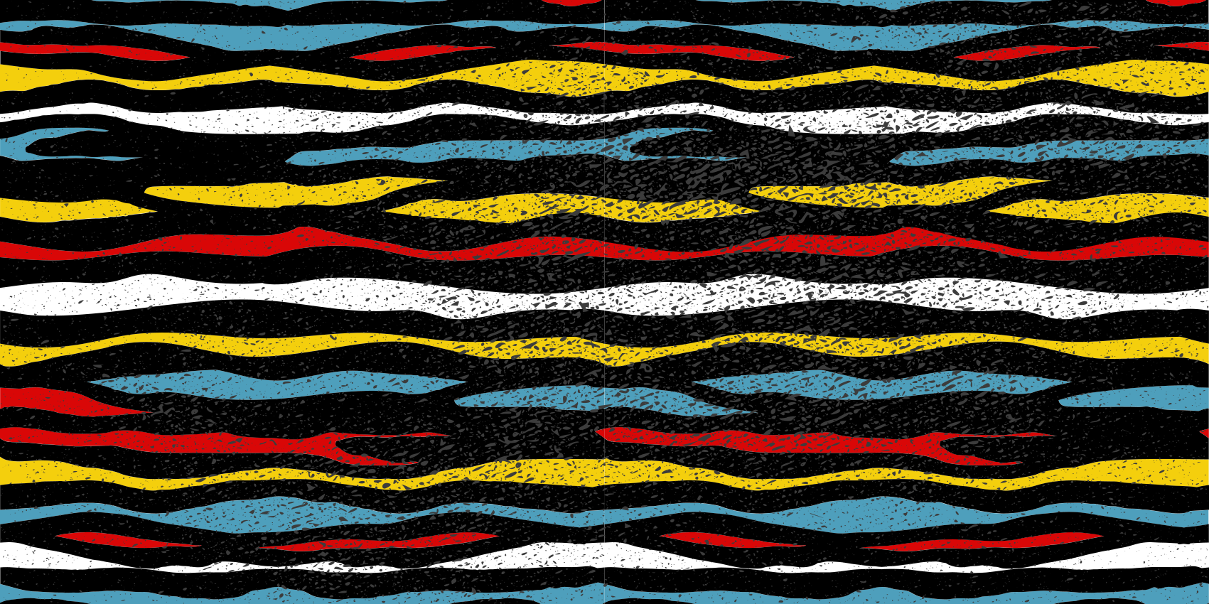 乙烯基地毯条纹色彩斑斓波浪设计 - TenStickers