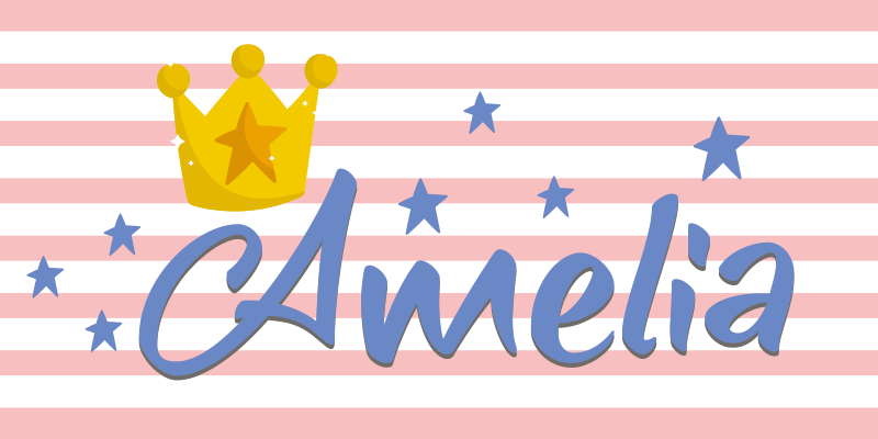 乙烯基地毯定制皇冠与星星图案 - TenStickers