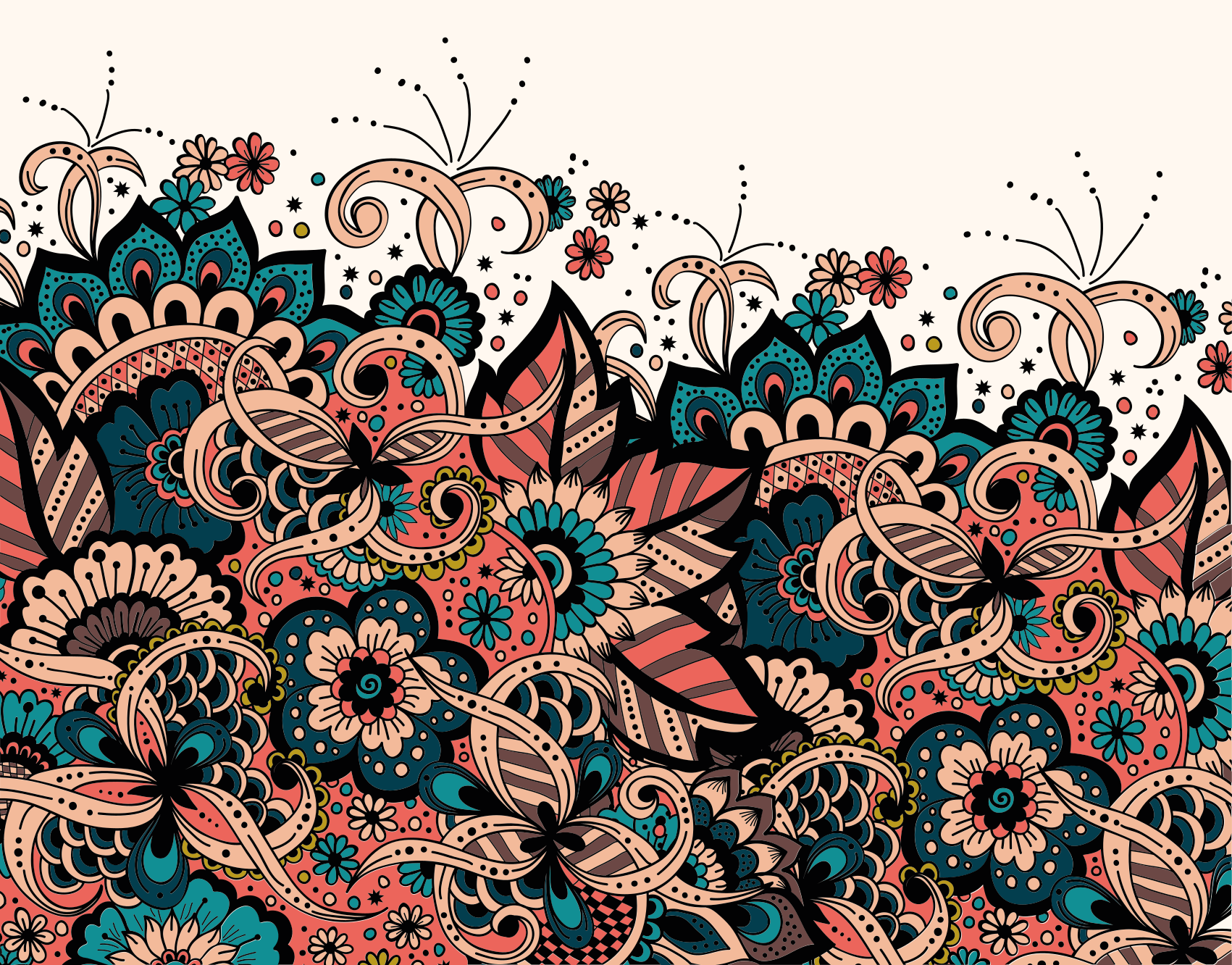 乙烯基地毯带来生动的花卉元素 - TenStickers