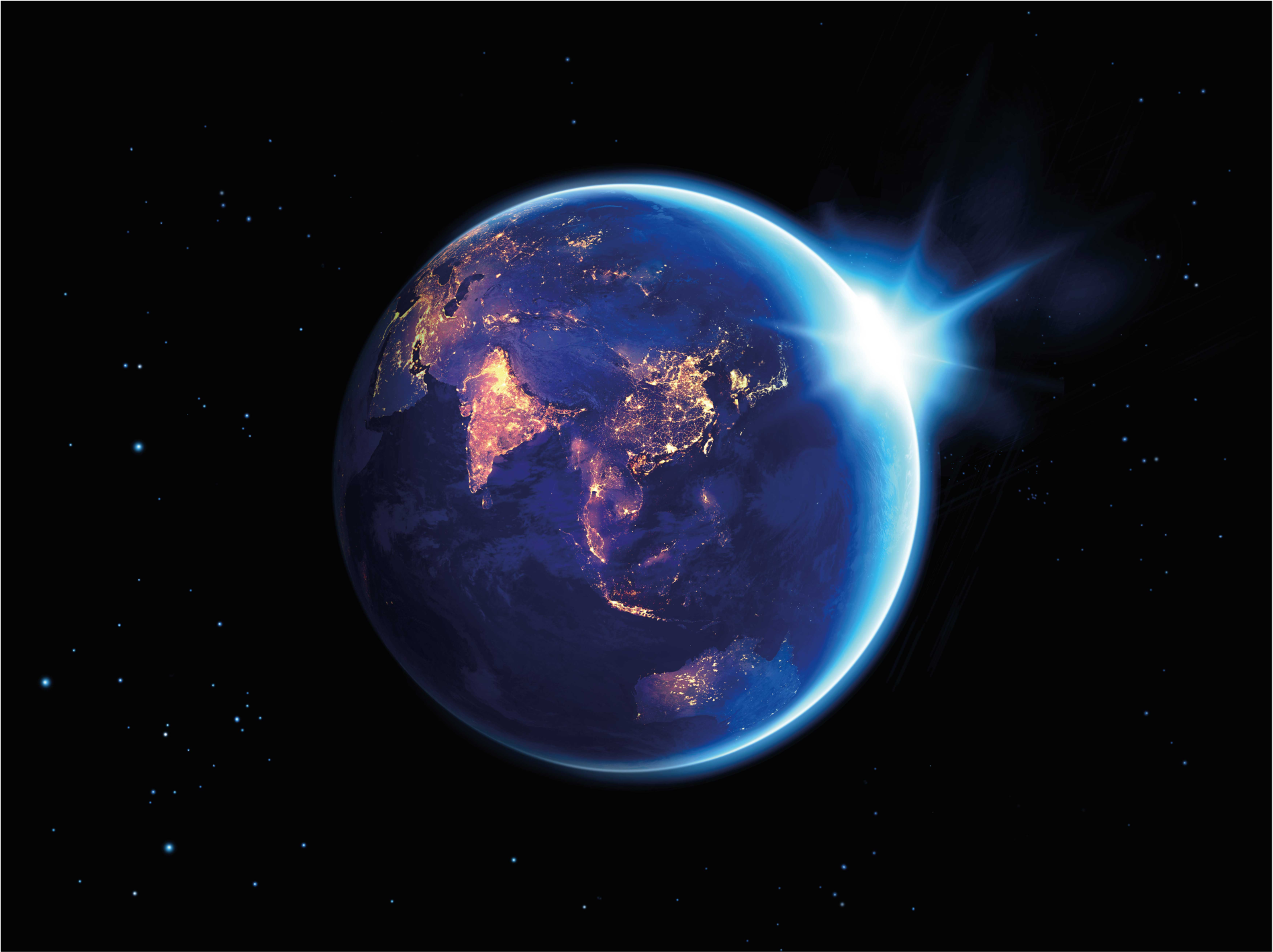 乙烯基地毯地球星球视图 - TenStickers