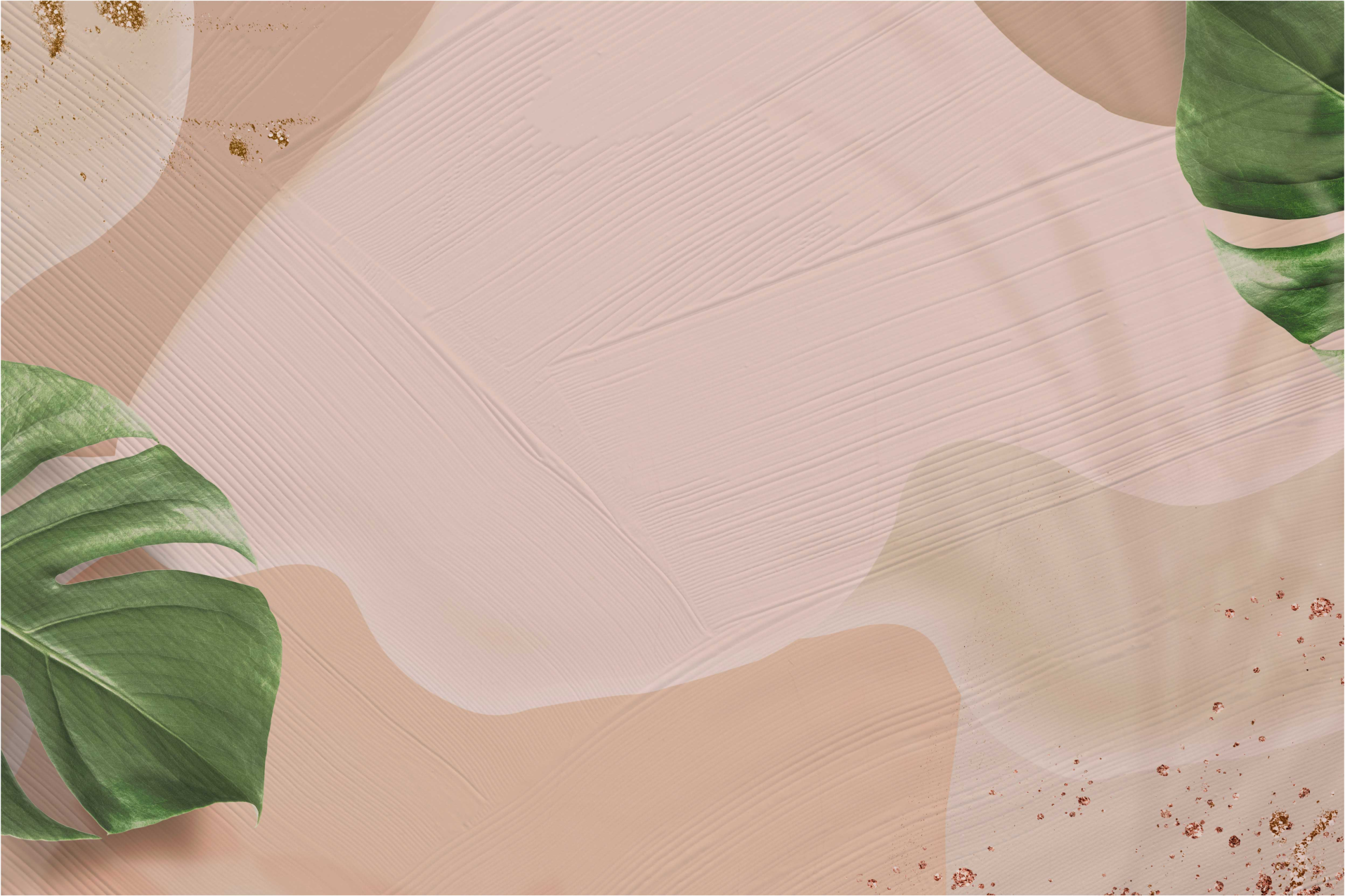 乙烯基地毯客厅热带叶子粉色 - TenStickers