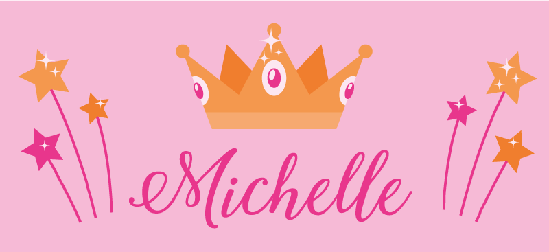 乙烯基地毯与名字的权杖和皇冠 - TenStickers