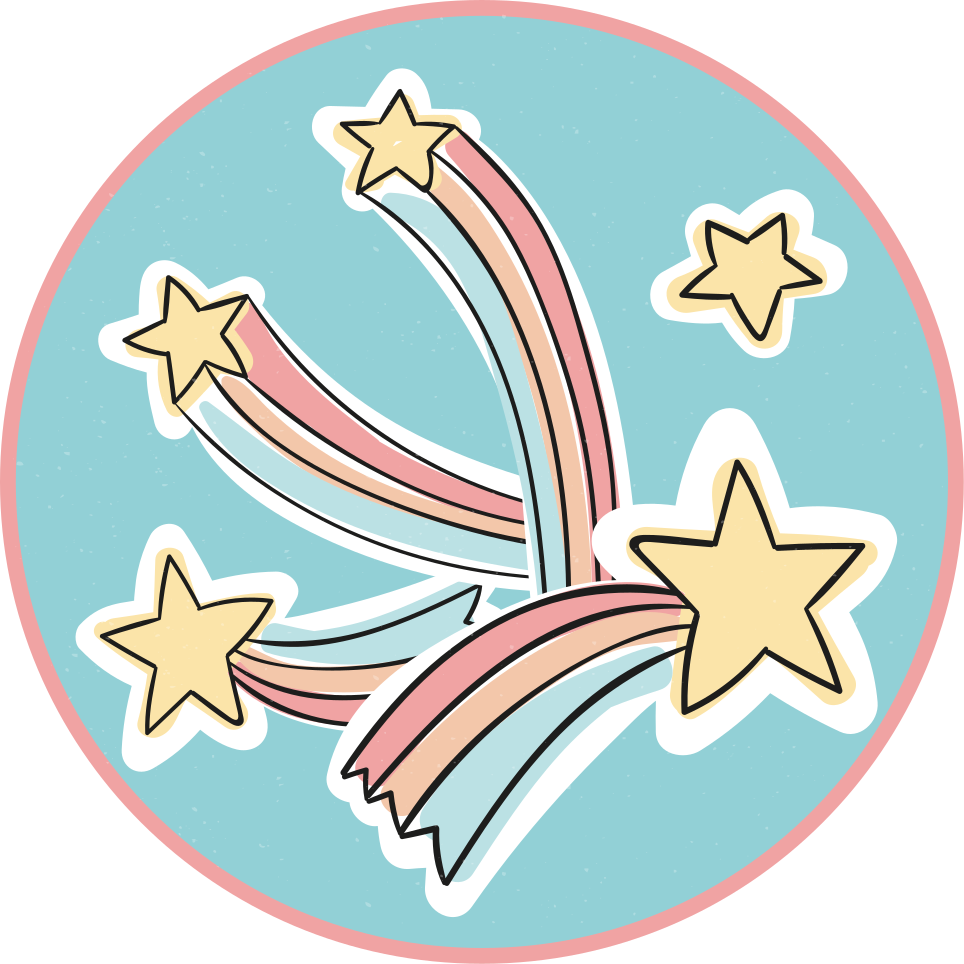 乙烯基地毯 儿童 彩虹星星绚丽多彩 - TenStickers