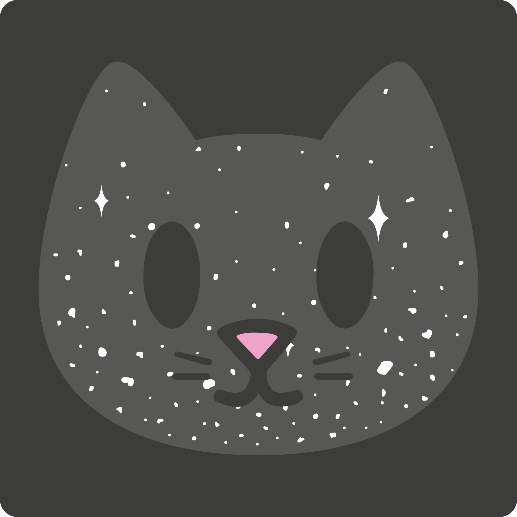 乙烯基地毯托儿所 可爱的猫脸 - TenStickers