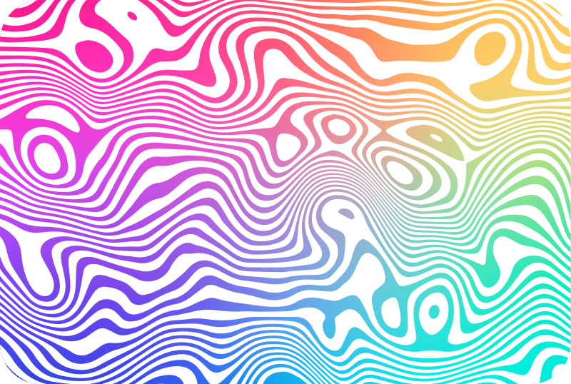 乙烯基地毯条纹生动波浪元素 - TenStickers