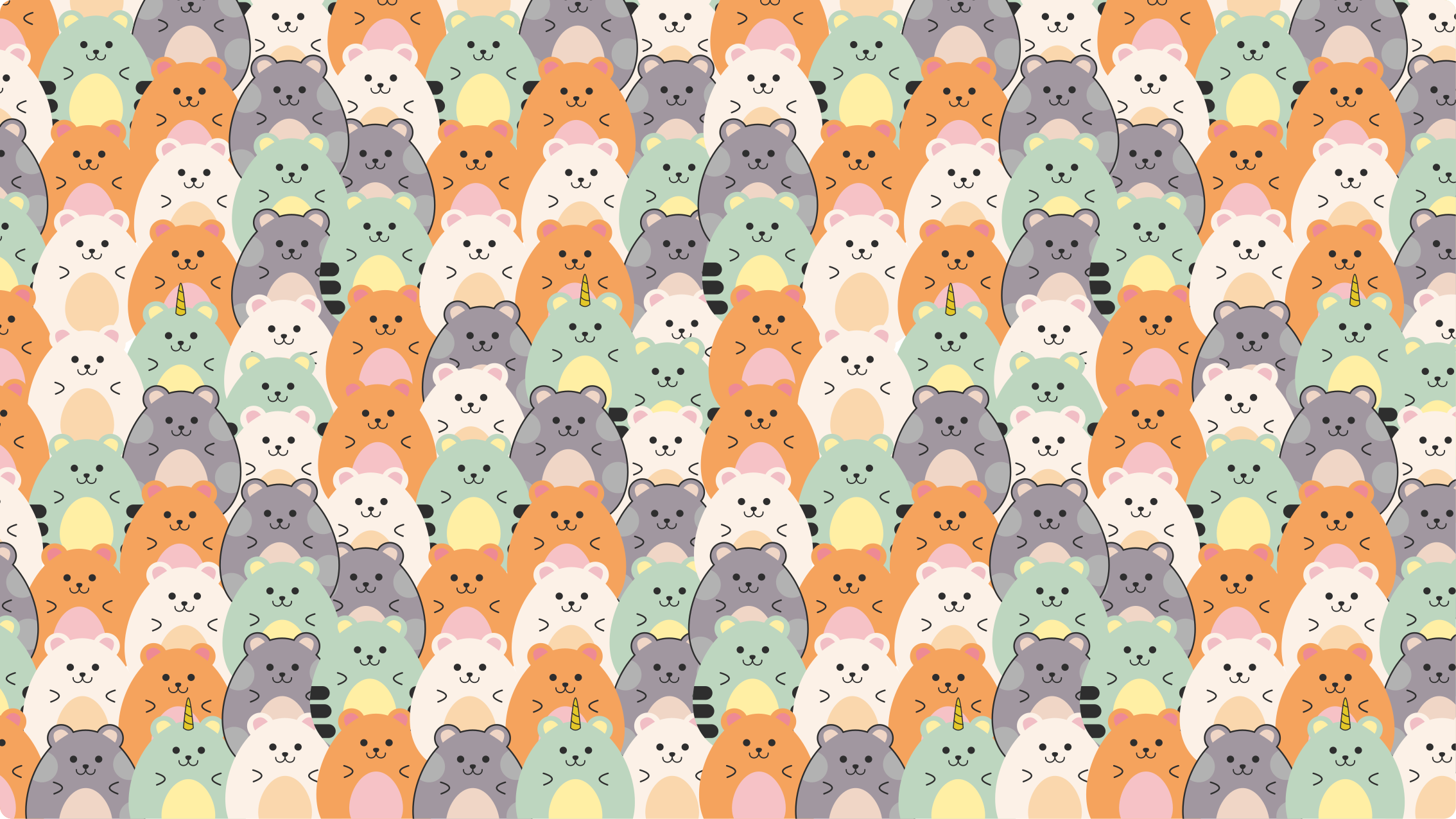 乙烯基地毯入口大厅可爱动物表情 - TenStickers