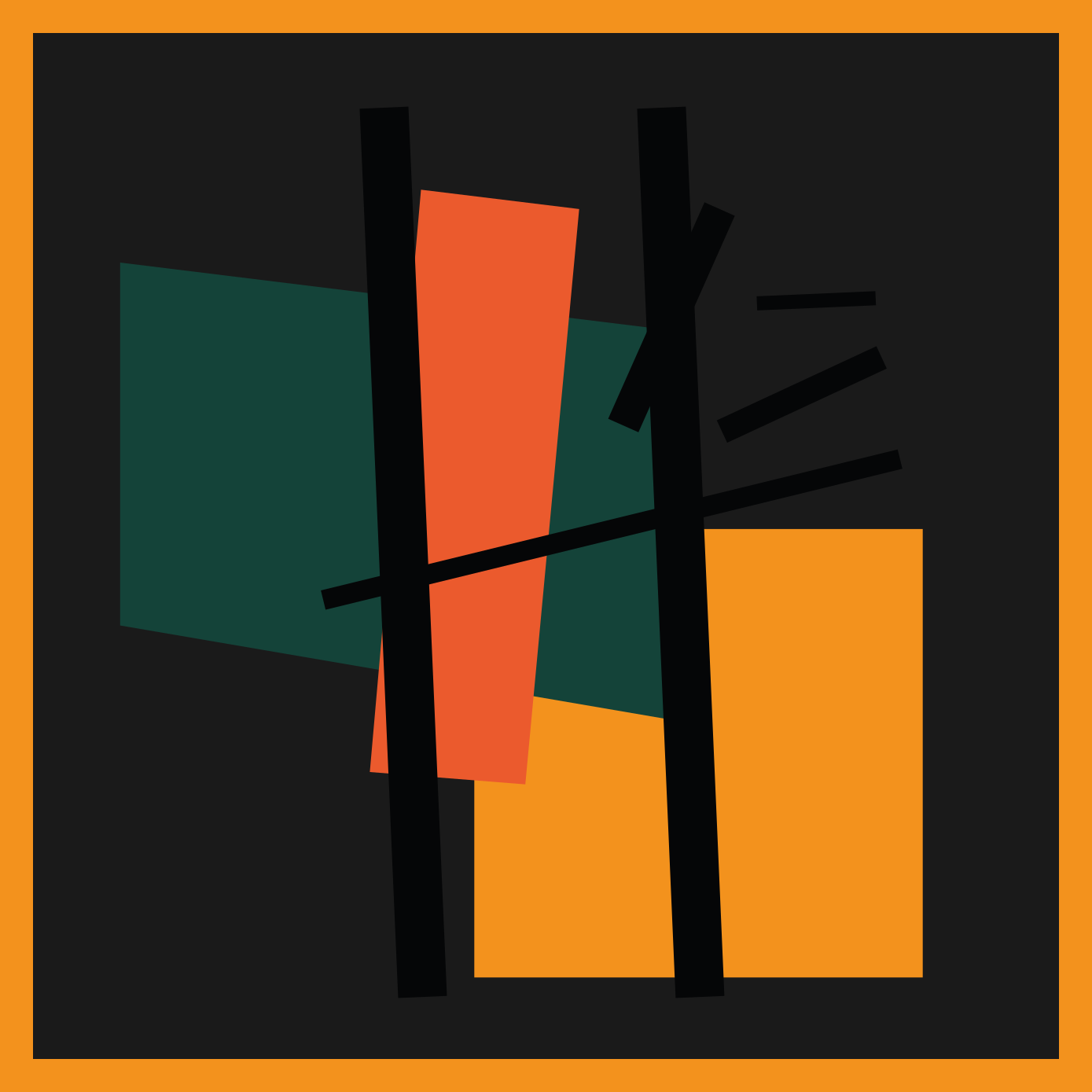 乙烯基地毯抽象色彩分段 - TenStickers