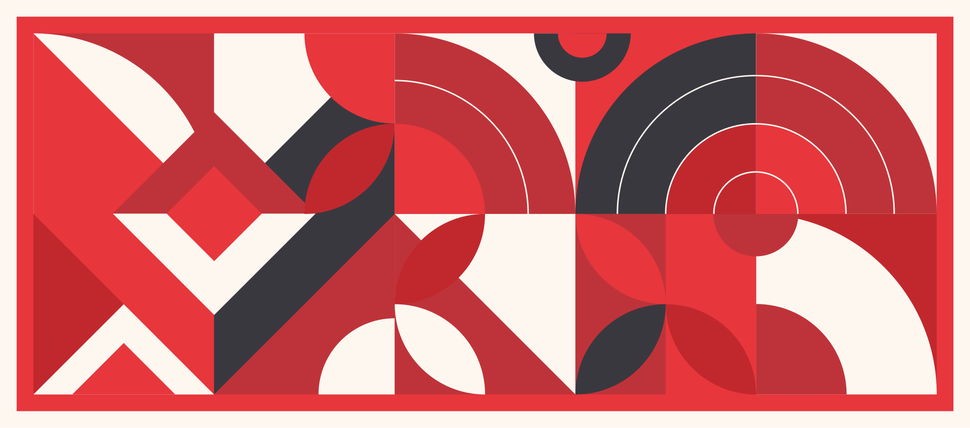 乙烯基地毯几何大胆抽象形状 - TenStickers