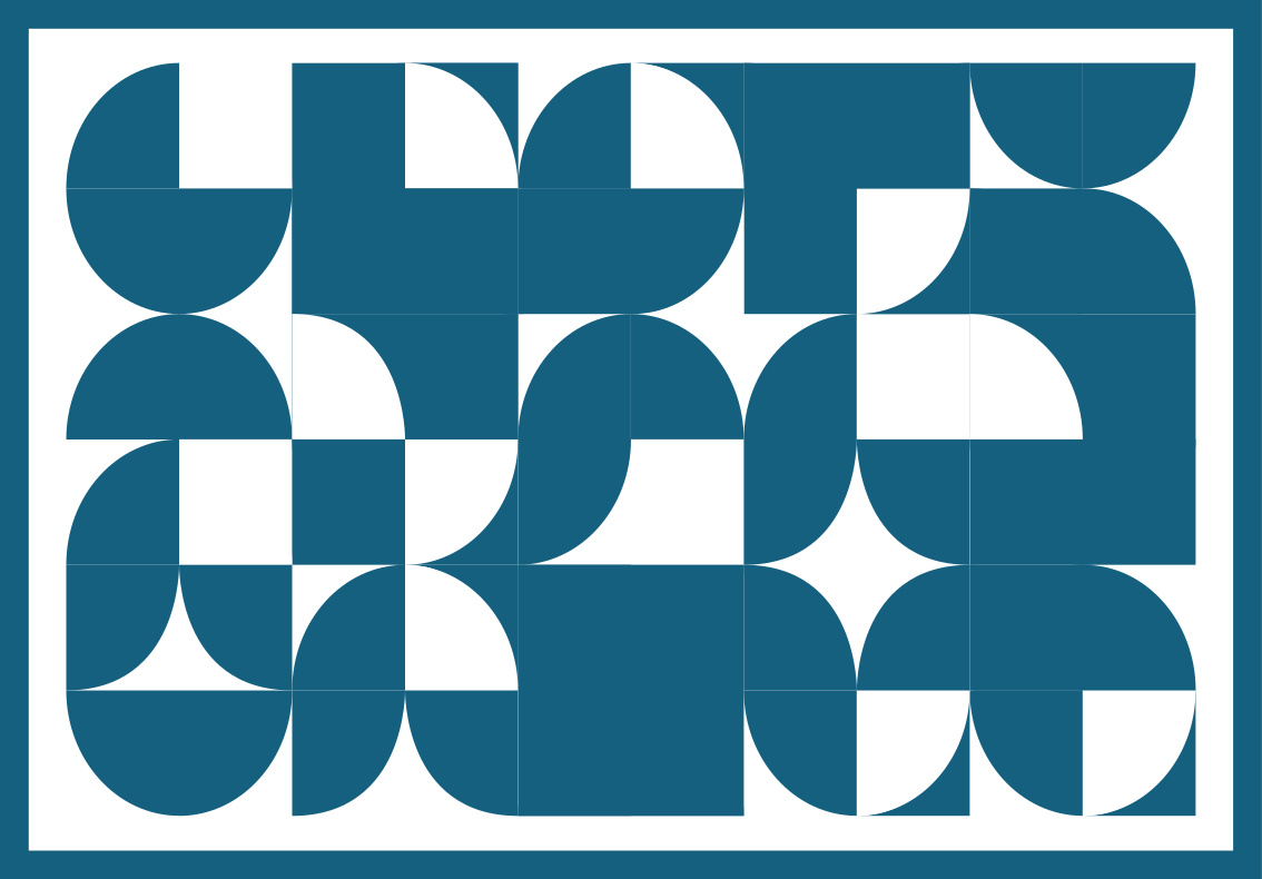 乙烯基地毯几何蓝色抽象图案 - TenStickers