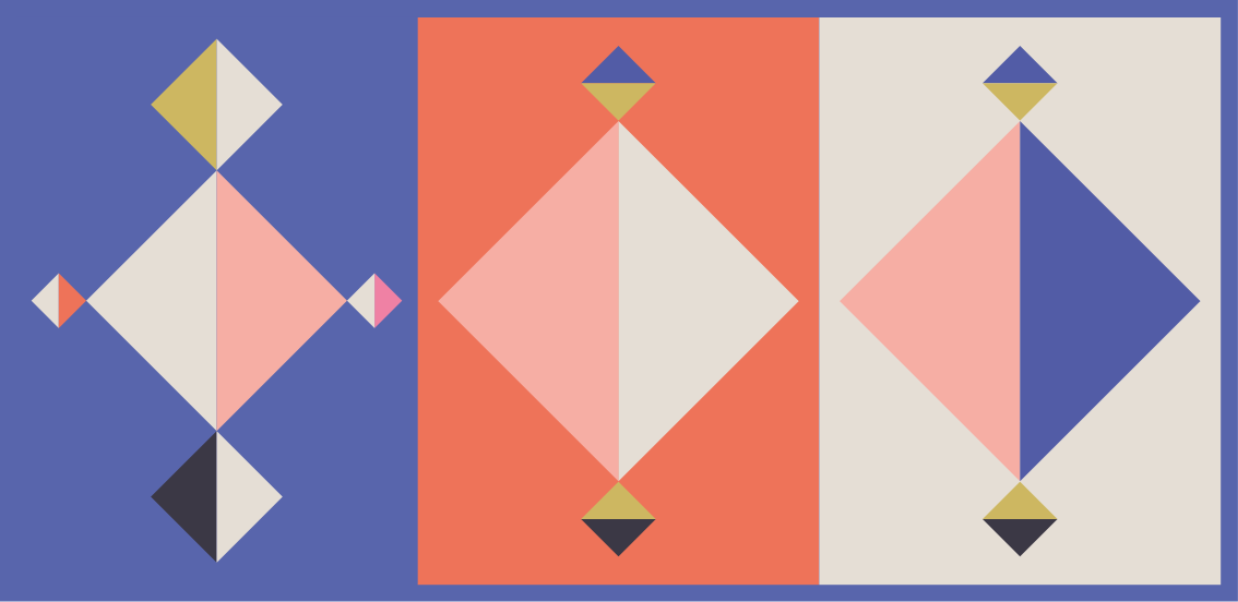 乙烯基地毯几何抽象现代形式 - TenStickers